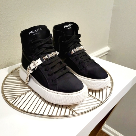 Prada | Tessuto Studded High-Top - Picture 10 of 10